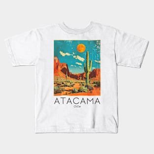 A Vintage Travel Illustration of Atacama Desert - Chile Kids T-Shirt